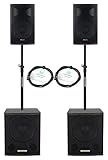 Pronomic Powerstage Economy 1510 2.2 - aktives PA-Set mit 2x 15'-Subwoofer und...