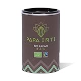 PAPA INTI Raw Kakao 350g, hochwertiges Bio & Fairtrade Kakaopulver, Warm oder...
