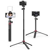 ULANZI MT-44 Handy Kamera Stativ 147cm 2in1 Selfie Stick Fernbedienung, 360°...