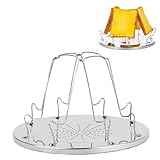 Camping Toaster für Kocher, 4 Scheiben Camping Toast Racks Faltbarem, Tragbarer...