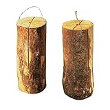 Schwedenfeuer Baumfackel 50 cm – Outdoor Fackel aus Holz für Garten,...