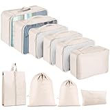 Koffer Organizer Set, 10 Stück Packing Cubes for Suitcase Travel Accessories...