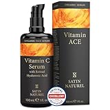 Satin Naturel Vitamin C Serum hochdosiert 100ml mit Retinol + Hyaluron - Für...