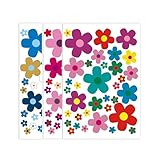 Canollo 3 Stück Bunte Fahrrad Aufkleber, Blumen, für Fahrrad Rahmen, Auto,...