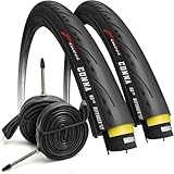 Fincci Fahrradreifen 28 Zoll - 2er Set Slick- Reifen 700x23c mit 1 mm...