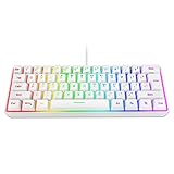 Snpurdiri 60% Prozent Gaming Tastatur, Mini Kleine Kabelgebundene Mechanisches...