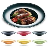 DEECOZY 6 Stück Pastateller Suppenteller Tief, Ø 23 cm Wiederverwendbar Pasta...