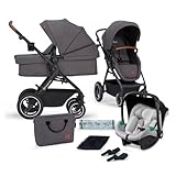 Kinderkraft B-TOUR Kombikinderwagenset 3 in 1 komplettset, Kinderwagen bis 22 kg...