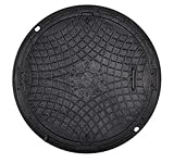 SP Kunststoff Schachtdeckel DN600 Kl.A15 Schwarz nur 11Kg Kanaldeckel...