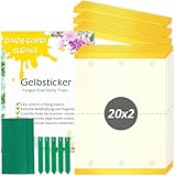 Blooven Gelbsticker 40 Stück, Trauermücken Bekämpfen, Gelbtafeln...