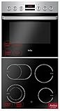 Einbauherd Set Backofen mit Grill und Umluft, rahmenloses Glaskeramik Kochfeld...