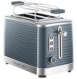 Russell Hobbs Toaster [für 2 Scheiben] Inspire Grau mit hochwertiger...