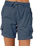 Imuedaen Damen Cargo Shorts Sommer Casual Kurze Hosen Bermuda Stoffhose...