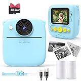 NUOTUN Sofortbildkamera Kinder, Kinder Kamera mit Fotos drucken, 2,0 Zoll HD...