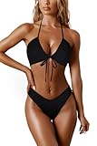 RXRXCOCO Sexy Brazilian Bikini Damen Set Triangel String Oberteil Bikini Set...