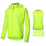 SFITVE 2 in 1 Outdoor Fahrradjacke Herren Atmungsaktiv Sommer,Wasserdicht...