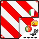 Warmfay Warntafel für Italien Spanien und Portugal, 3 In 1 Rot Weiß...