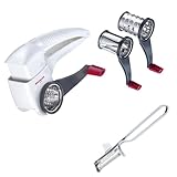 Westmark Set, 1 Trommelreibe mit 3 Schneidtrommeln + 1 Sparschäler, Rostfreier...
