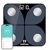 Körperfettwaage Digital mit App – Bluetooth Smart Waage für Körperfett,...
