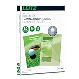 Leitz Heißlaminierfolien A4 80 mic, Laminierfolien in Premium-Qualität im...