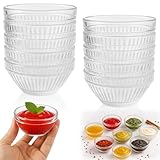 Prebarfun 10 Stück Dipschalen Klein Ø 7,5 cm, 75ml Mini Glasschalen,...