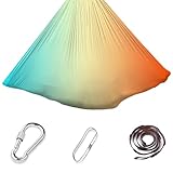 Aerial Yoga Hängematte Set, 200 Kg Max. Tragfähigkeit Mit Beschläge(Orange...