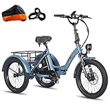 Fafrees F20 Mate e-Bike Dreirad klapprad 20 * 3.0 Zoll, Elektro Dreirad Lasten...