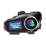 Louttary Q58 Max Bluetooth-Motorradhelm mit Gegensprechanlage, wasserdicht IP65,...