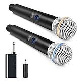HUACAM Kabelloses Mikrofon, Handmikrofon, Metall, kabelloses Handmikrofonsystem...