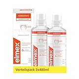 elmex Mundspülung Kariesschutz 2x 400ml – antibakterielle Zahnreinigung ohne...