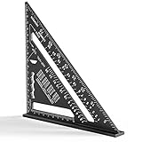 Newaner 180MM Zimmermannswinkel, Metrisches Dreieckslineal aus Aluminium, 90...
