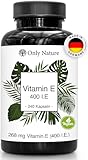 NEU: Vitamin E Kapseln – 240 vegane Kapseln – 268 mg (400 IE) – Made in...