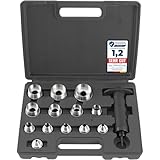 TECPO Locheisen Satz 14-teilig, Loch Stanzen 5-35mm Durchmesser Lochstanzer...