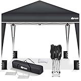 tillvex Pavillon 3x3m wasserdicht + 4er Set Sandsäcke | Pop-Up Faltpavillon...