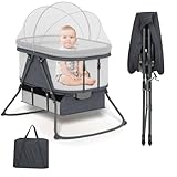 XJD Baby Beistellbett, 2 in 1 Babybett klappbar, Stubenwagen mit...