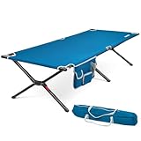 BURI Feldbett XL Campingbett 203 x 81 cm klappbar Outdoorbett extra Breit...