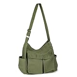 BROADREAM Canvas Shoulder Bag mit viel kapazität - Multifunktionale Messenger...