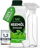 WENDOWERK® Neemöl [1000ml] - Inkl. Sprühflasche und Messbecher - Neemöl mit...