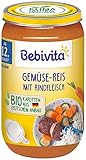 Bebivita Menüs ab dem 12. Monat Gemüse-Reis mit Rindfleisch, 6er Pack (6 x...