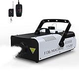 Telbum Nebelmaschine 1500 Watt Fernsteuerung Räuchermaschine 16000 CFM Fog...