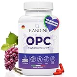 Bandini® OPC Traubenkernextrakt 200 Kapseln | Höchster OPC Gehalt nach HPLC...