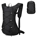 Zimoer Fahrradrucksack klein mit Regenschutz und Helmnetz, Ultraleicht 7L MTB...