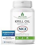 NKO® Krillöl Softgel Kapseln (Testsieger) - hochwertiges Omega 3, 6, 9 - reich...