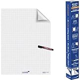 Magic-Chart Legamaster Whiteboard 60x80cm Fenster | Rolle A 25 Blatt | 4 Stück