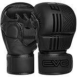 EVO Fitness MMA Handschuhe Herren Damen Leder Sparring Karate Taekwondo...