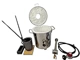 LSMIITTH 6KG Propan-Schmelzofen mit Tiegeln, 113ml Barrenform, Zange und...