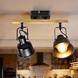 Deckenstrahler 2 Flammig, Schwenkbar 350°, Vintage Deckenlampe LED...