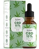 CBD Öl 15% - Vollspektrum Hanf-Tropfen - 1500mg CBD - Deutsches Unternehmen (1x...