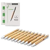 StillRich® Klassik Bambus Kugelschreiber 10 Stück, Kugelschreiber hochwertig,...
