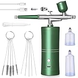 Airbrush Set mit Kompressor, Tragbares Kabelloses Airbrush-Kit, Wiederaufladbare...